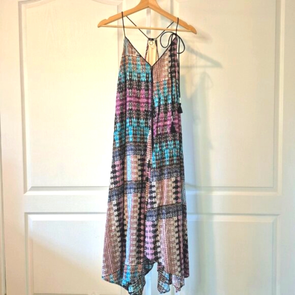 Colorful Strappy Midi Dress